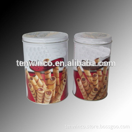 Round Cookie Tin Can